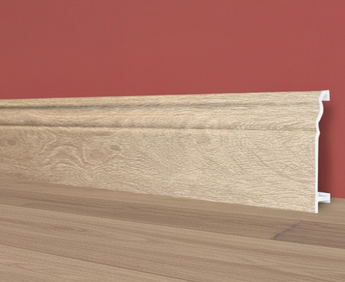 картинка Плинтус Декор С07-1 Вяз серый композит 100мм 2,5м от магазина