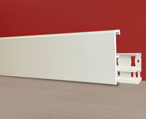 картинка Плинтус Декор С08-1 белый глянец 100мм 2,5м от магазина