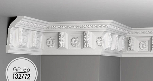картинка Плинтус потолочный GP-60 <132*72> от магазина