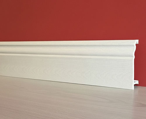 картинка Плинтус Декор С07-1 Бук белый композит 100мм 2,5м от магазина