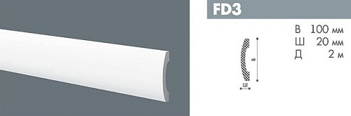 картинка FD3 Профиль Бельгия <100*20>2м(14шт) от магазина