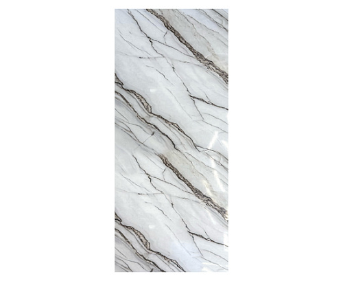 картинка Гибкий мрамор Каррара-145 с двойным лаком 2,5мм 1,2м*2,8м DUROFLEX от магазина