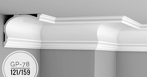 картинка Плинтус потолочный GP-78 <121*159> от магазина