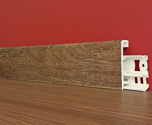 картинка Плинтус Декор С06-1 вяз шоколадный 80мм 2,5м от магазина