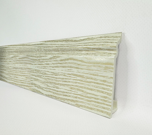 картинка Плинтус Декор С02-1 дуб белый 80мм 2,4м(10шт) от магазина