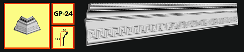 картинка Плинтус потолочный GP-24 <140*53> от магазина