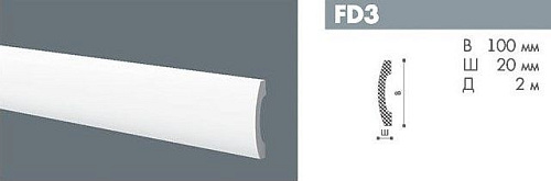 картинка FD3 Профиль Бельгия <100*20>2м(14шт) от магазина