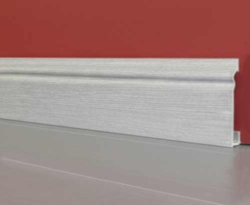 картинка Плинтус Декор С01-1 ясень серый 100мм 2,4м от магазина