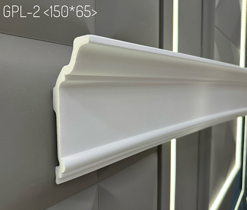 картинка Плинтус потолочный  GPL-2 <150*65> (12шт) (GP-127) от магазина