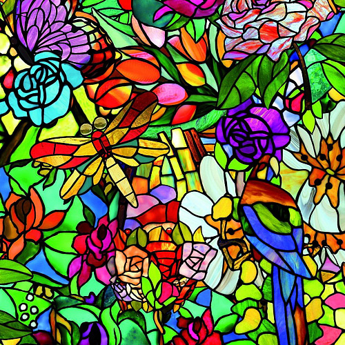 картинка 3231 витражная цветная Tulia D-C-FIX 0,45 м(6шт)   1 от магазина