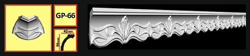 картинка Плинтус потолочный GP-66 <56*42> от магазина