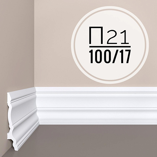 картинка Плинтус XPS POLYMER П 21 100/17 <100*17> от магазина