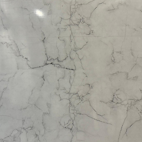 картинка Гибкий мрамор Каррара-124 с двойным лаком 2,5мм 1,2м*2,8м DUROFLEX от магазина