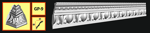 картинка Плинтус потолочный GP- 9 <89*65> от магазина