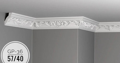 картинка Плинтус потолочный GP-36 <57*40> от магазина