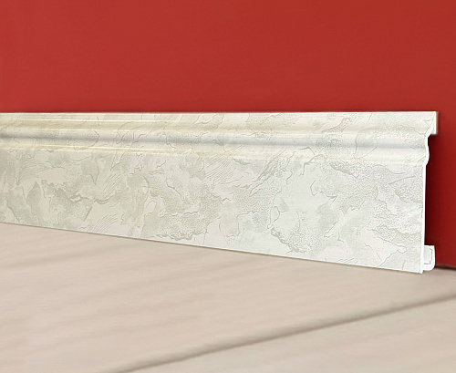 картинка Плинтус Декор С01-1 опал 100мм 2,4м от магазина