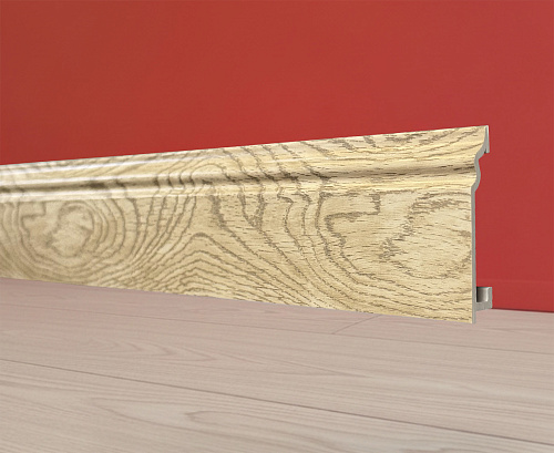 картинка Плинтус Декор С02-1 кедр  80мм 2,4м от магазина