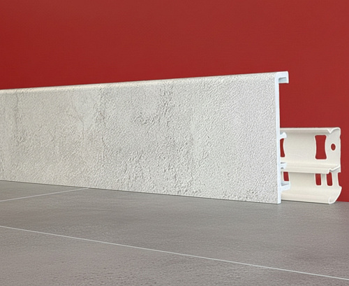 картинка Плинтус Декор С08-1 бетон светлый 100мм 2,5м от магазина