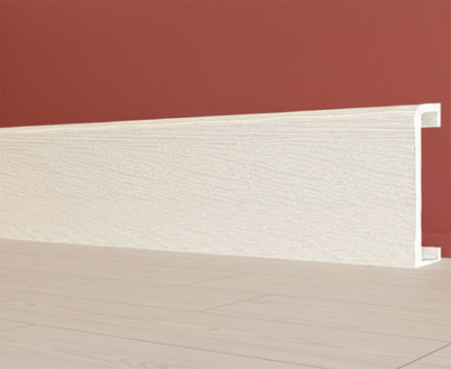 картинка Плинтус - Наличник Декор С04-1 бук белый 70*17*2400 мм от магазина